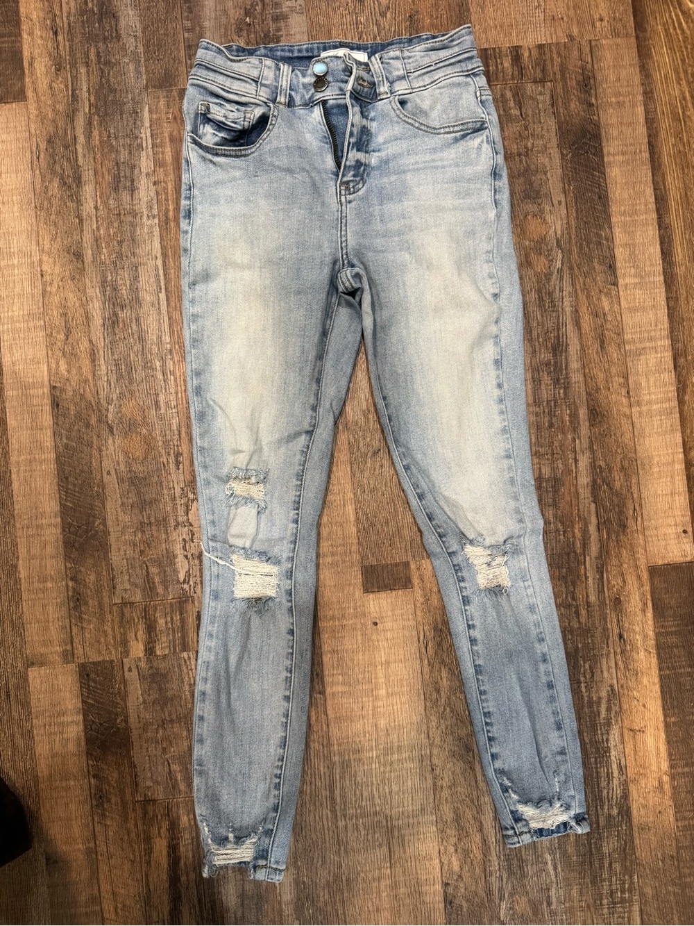 Kancan Signature Light Wash Distressed Women's Jeans